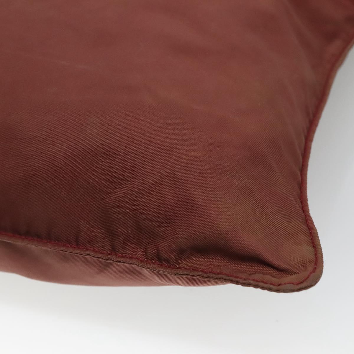 PRADA Shoulder Bag Nylon Wine Red Auth ar13308