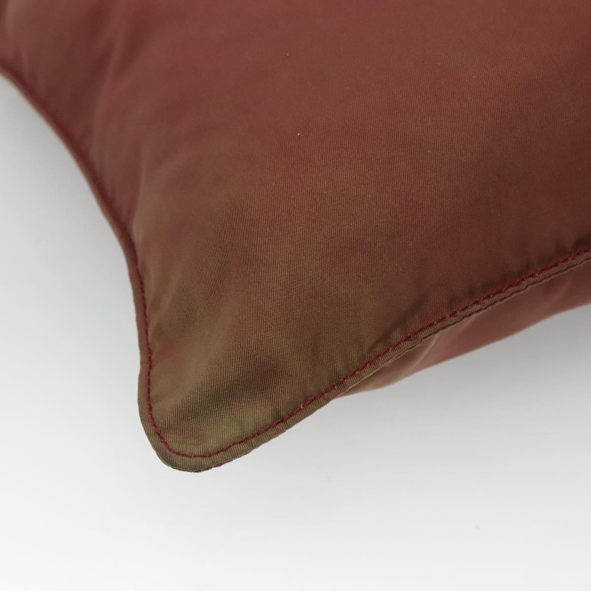 PRADA Shoulder Bag Nylon Wine Red Auth ar13308