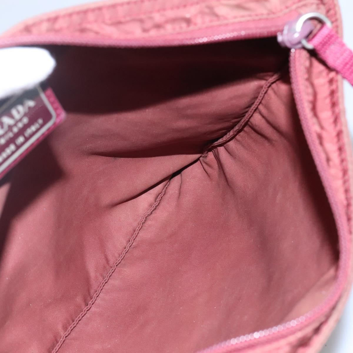 PRADA Shoulder Bag Nylon Wine Red Auth ar13308