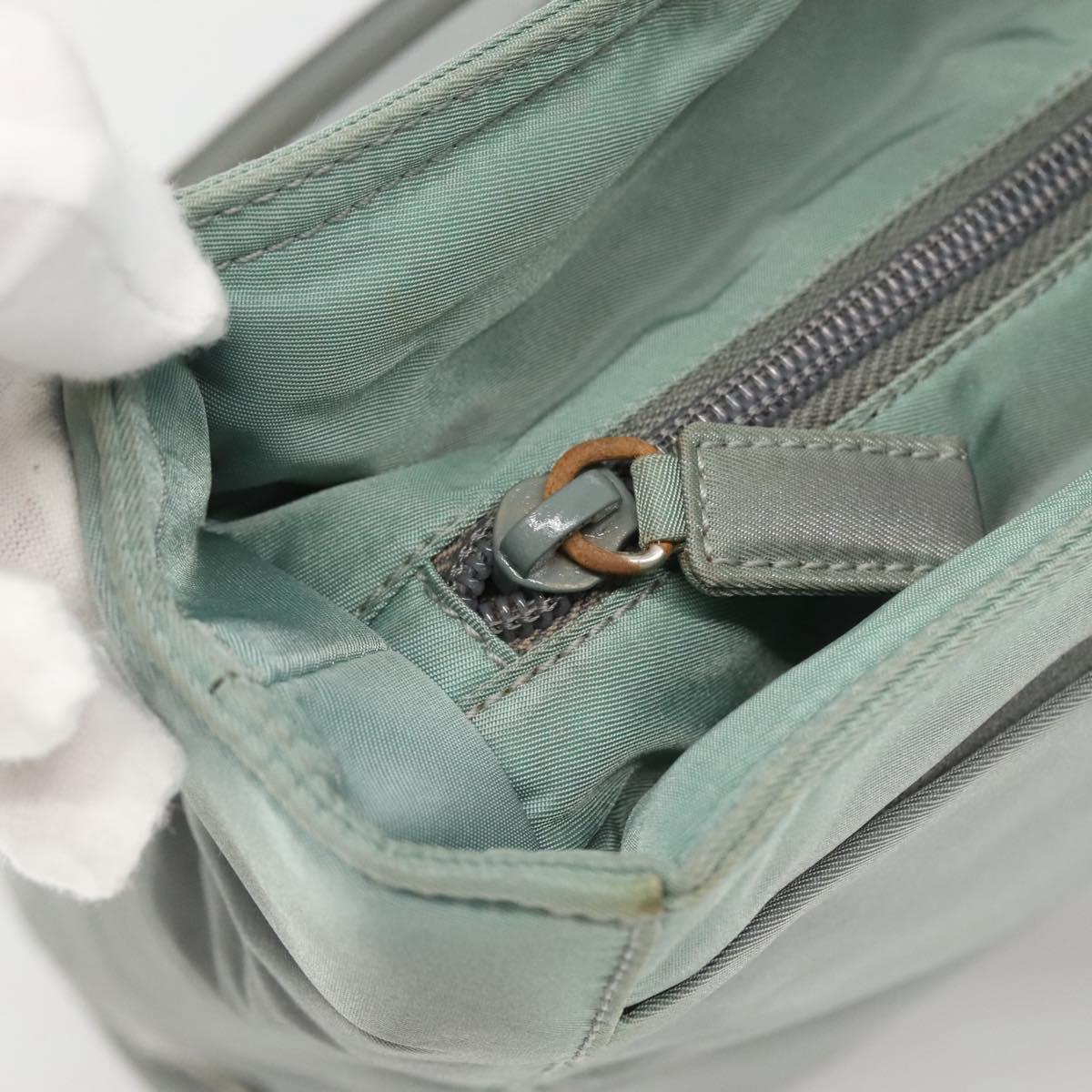 PRADA Tote Bag Nylon Gray Silver Auth ar13324