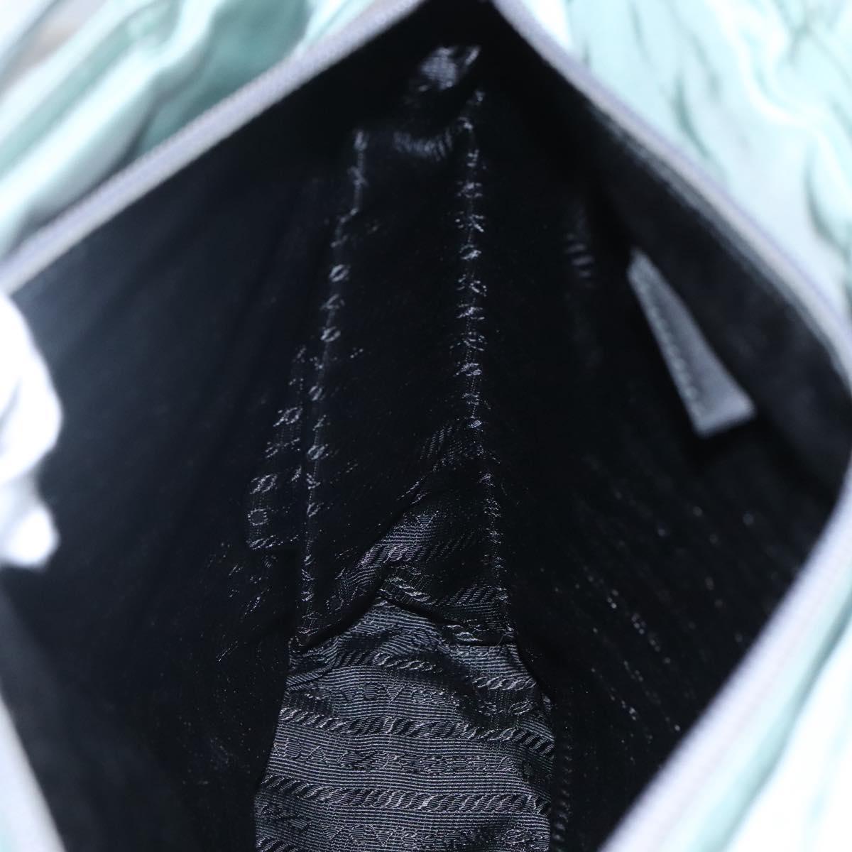 PRADA Tote Bag Nylon Gray Silver Auth ar13324