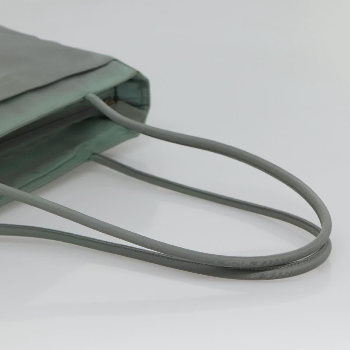 PRADA Tote Bag Nylon Gray Silver Auth ar13324