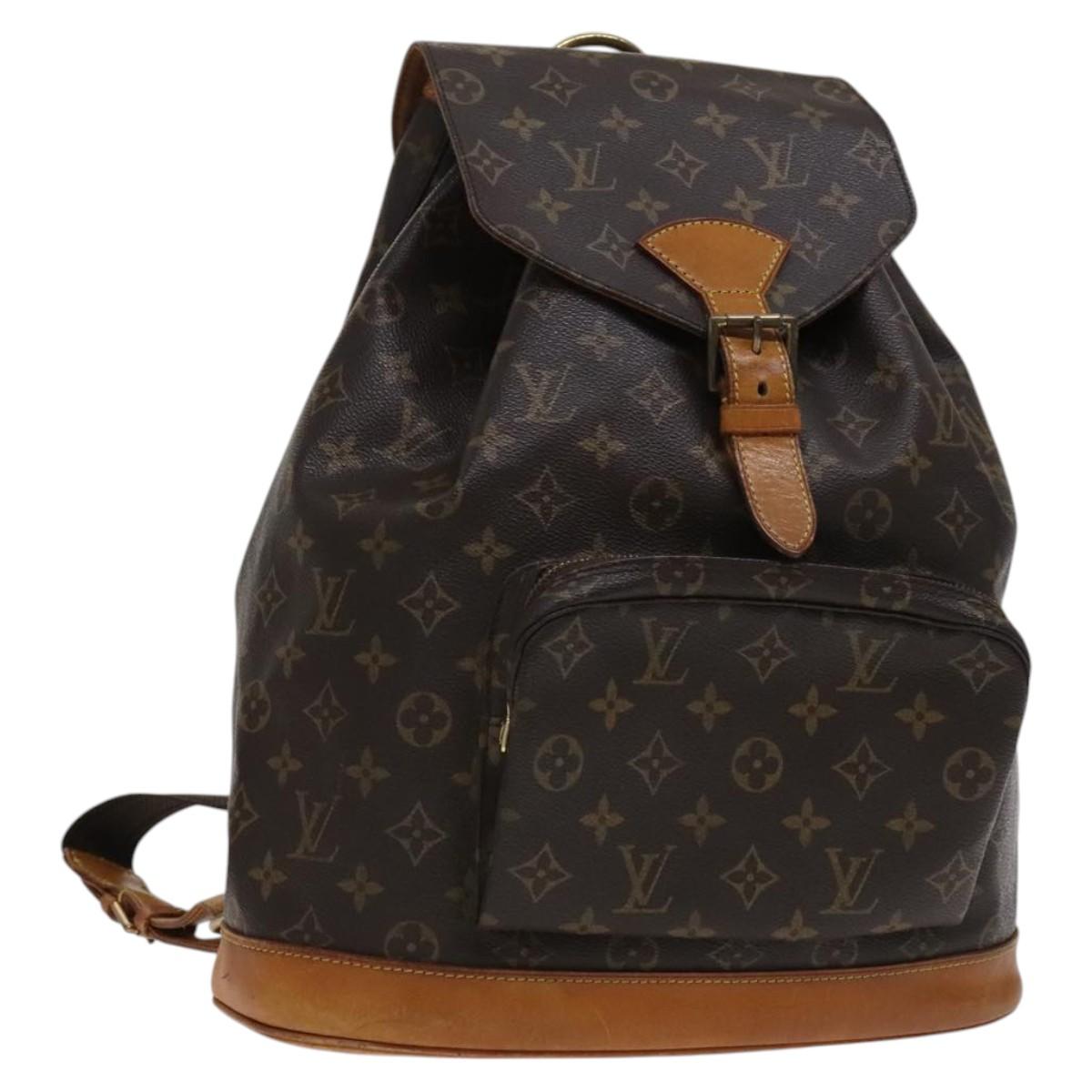 LOUIS VUITTON Monogram Montsouris GM Backpack M51135 LV Auth ar13339