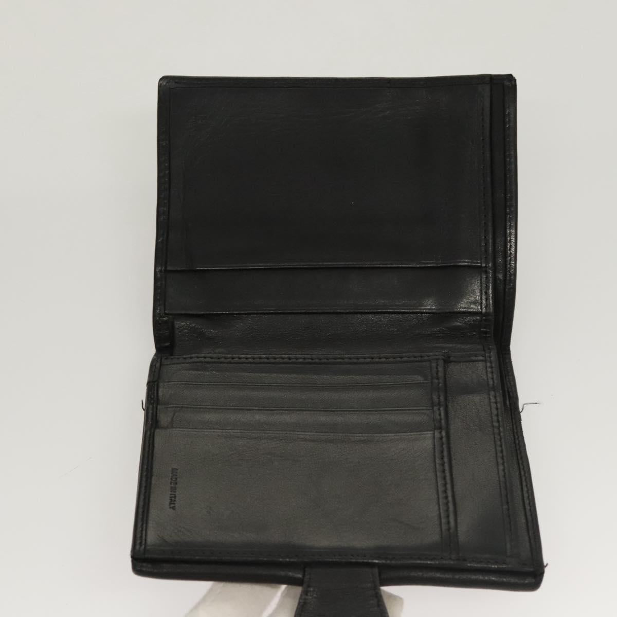 FENDI Zucca Canvas Wallet Black Brown Auth ar13376