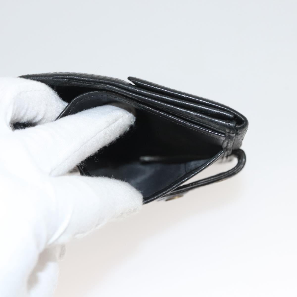FENDI Zucca Canvas Wallet Black Brown Auth ar13376