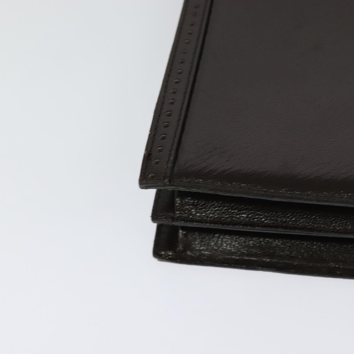 SAINT LAURENT Shoulder Bag Leather Brown Gold Auth ar13385