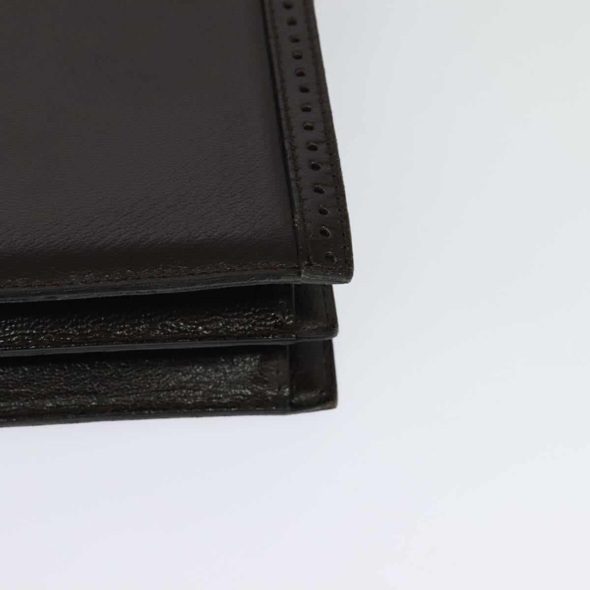 SAINT LAURENT Shoulder Bag Leather Brown Gold Auth ar13385