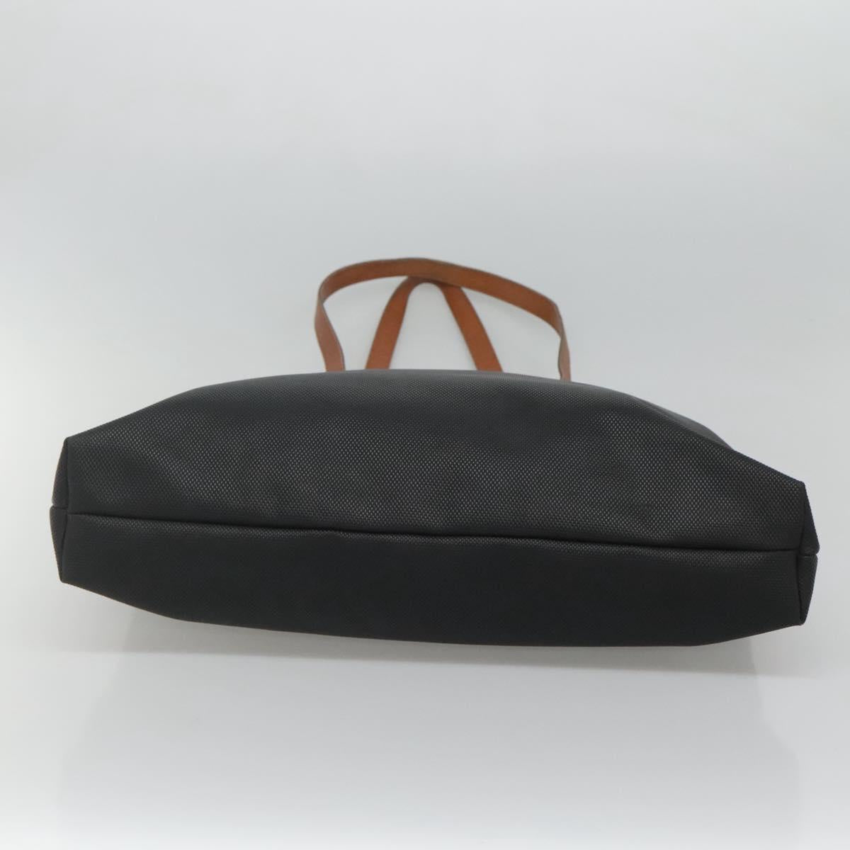 Salvatore Ferragamo Tote Bag PVC Leather Black Gold Auth ar13392