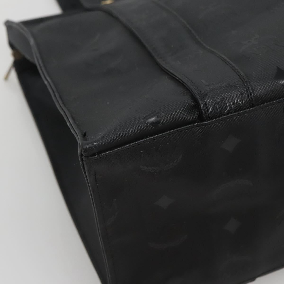 MCM Vicetos Logogram Shoulder Bag PVC Black Auth ar13398