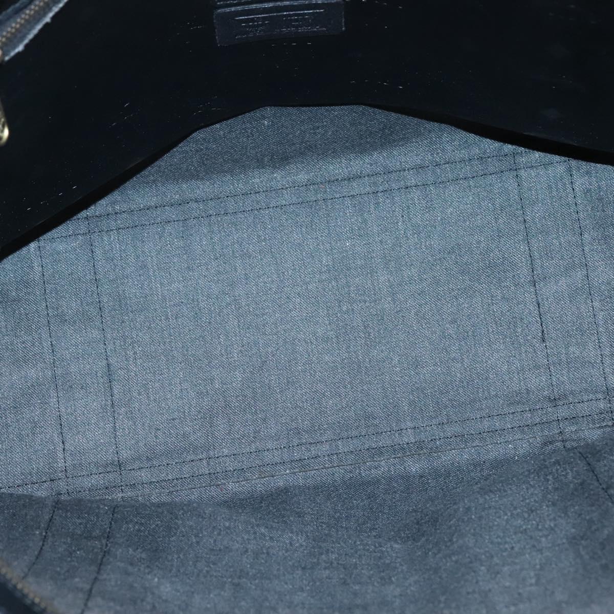 MCM Vicetos Logogram Shoulder Bag PVC Black Auth ar13398