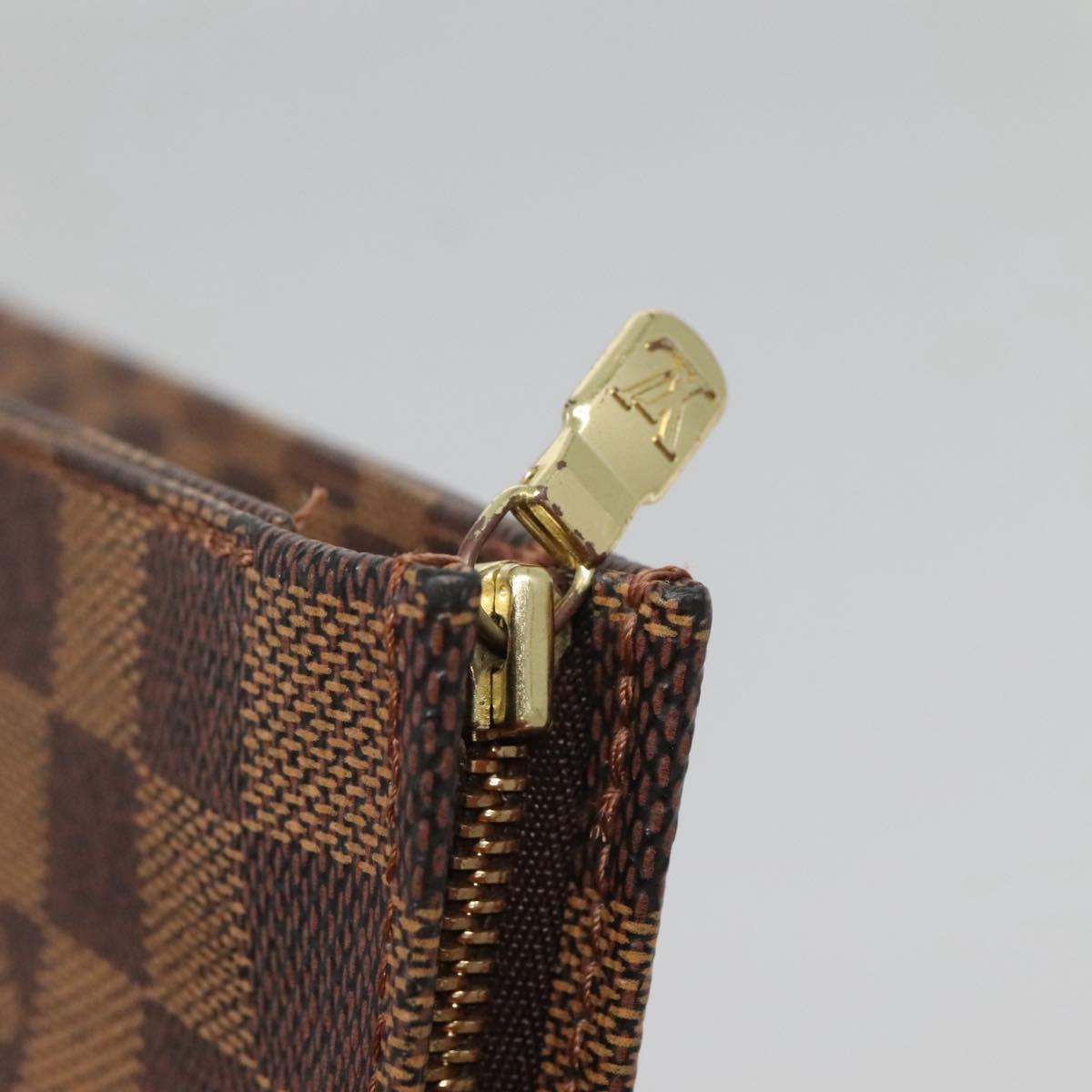 LOUIS VUITTON Damier Ebene Poche Toilette 26 Pouch N47543 LV Auth ar13444