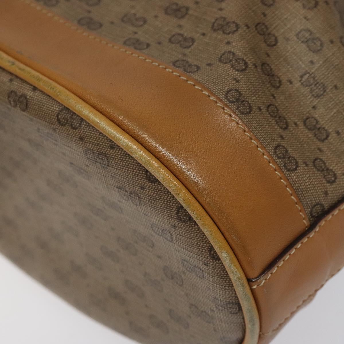 GUCCI Micro GG Supreme Shoulder Bag PVC Beige Gold 007 86 0044 Auth ar13456