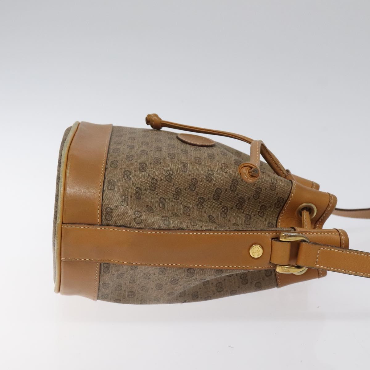 GUCCI Micro GG Supreme Shoulder Bag PVC Beige Gold 007 86 0044 Auth ar13456