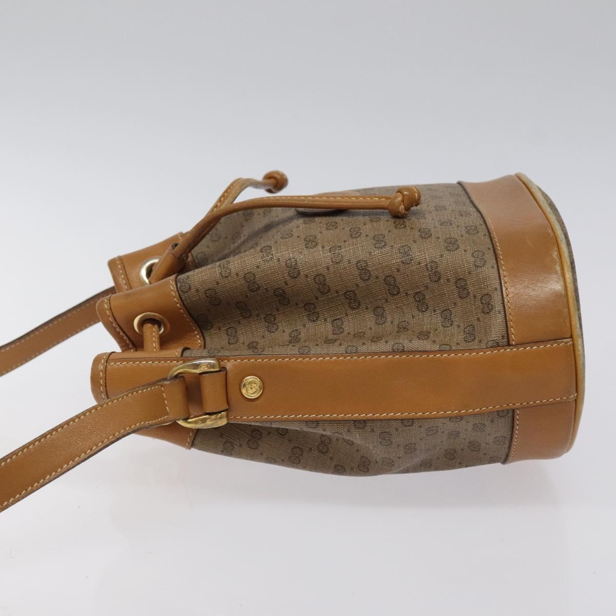 GUCCI Micro GG Supreme Shoulder Bag PVC Beige Gold 007 86 0044 Auth ar13456