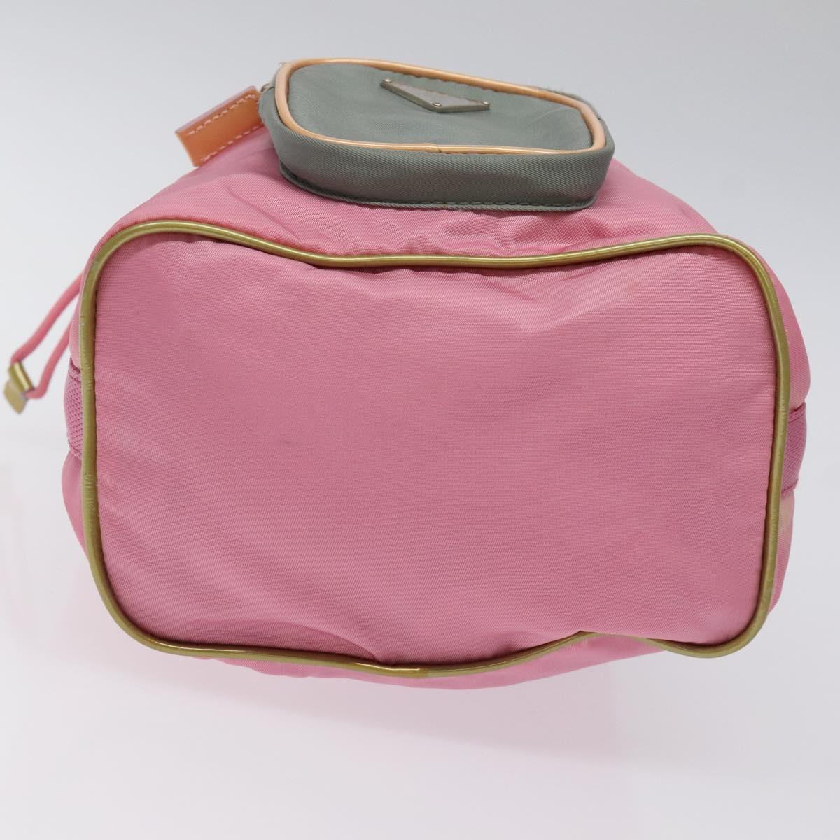 PRADA Hand Bag Nylon Pink Silver Auth ar13470