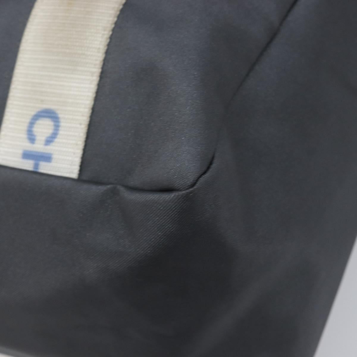 CHANEL Sports Tote Bag Nylon Gray White CC Auth ar13479