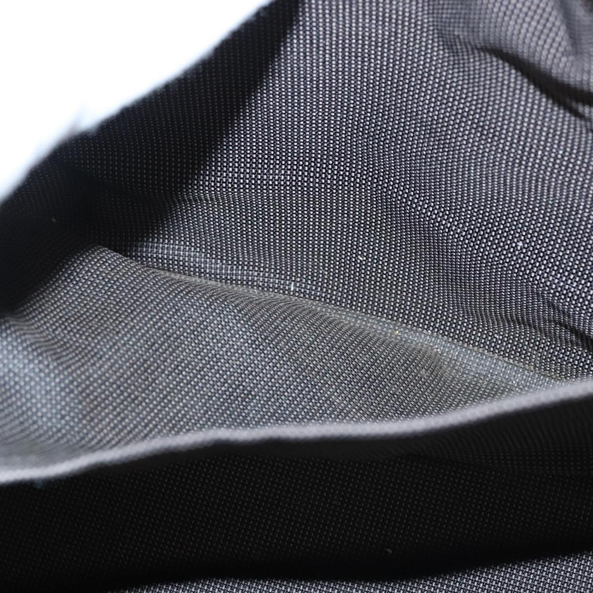 HERMES Her Line MM Tote Bag Canvas Gray Silver Auth ar13480