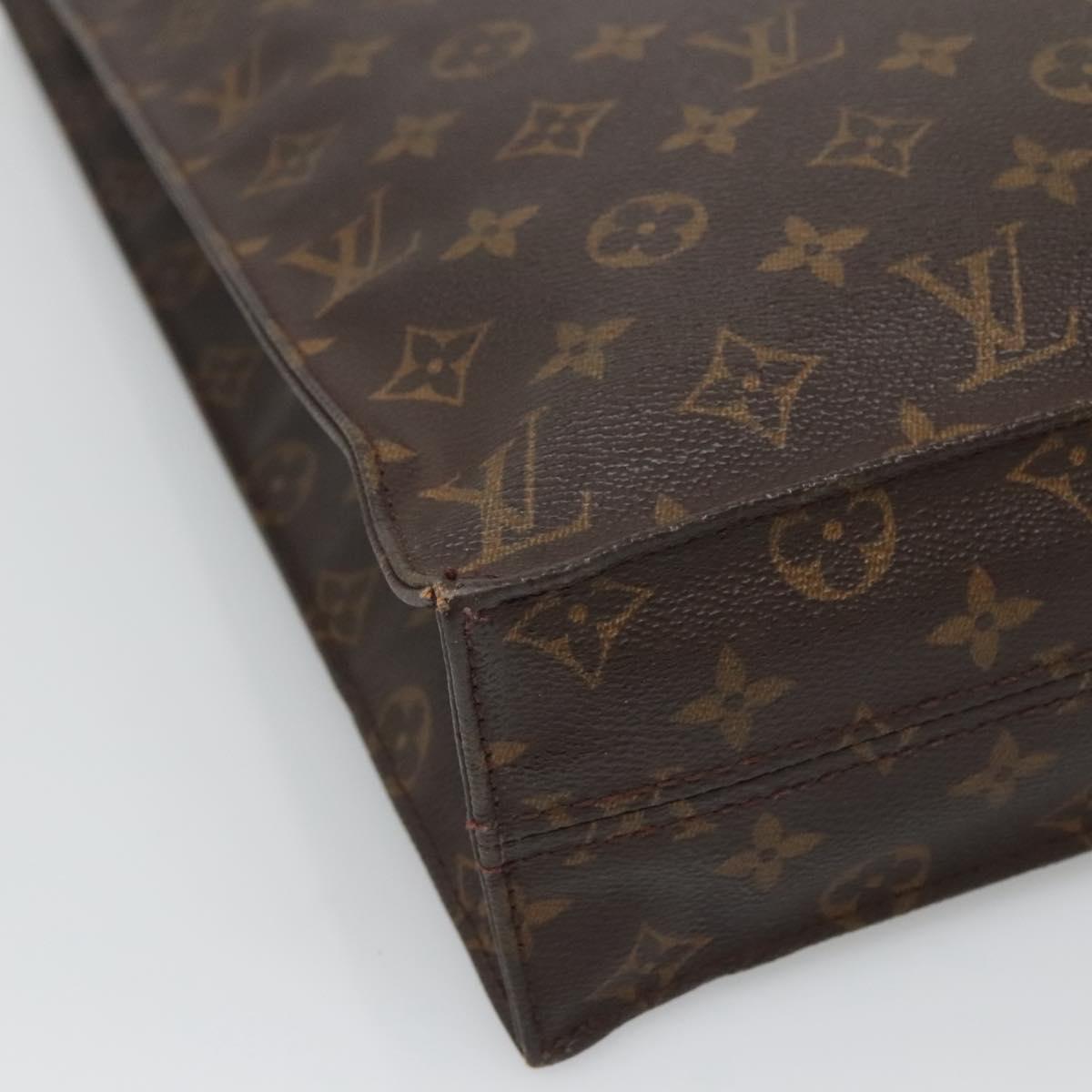 LOUIS VUITTON Monogram Sac Plat Hand Bag M51140 LV Auth ar13485