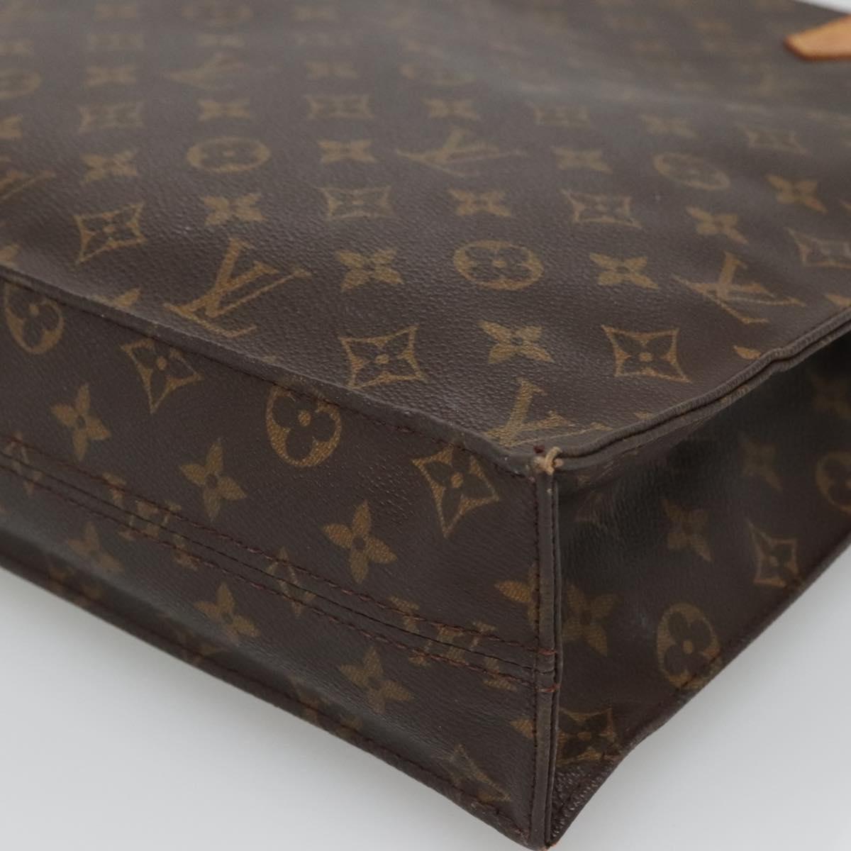 LOUIS VUITTON Monogram Sac Plat Hand Bag M51140 LV Auth ar13485