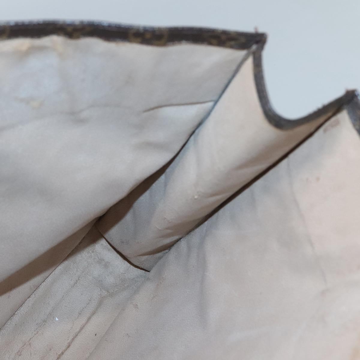 LOUIS VUITTON Monogram Sac Plat Hand Bag M51140 LV Auth ar13485