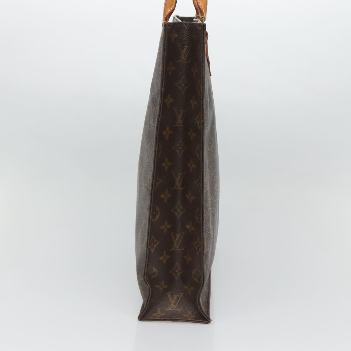 LOUIS VUITTON Monogram Sac Plat Hand Bag M51140 LV Auth ar13485