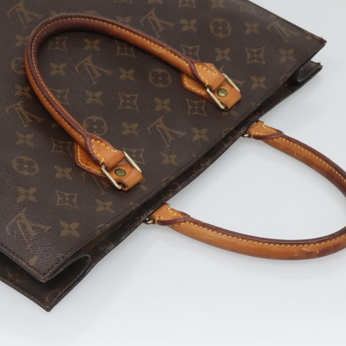 LOUIS VUITTON Monogram Sac Plat Hand Bag M51140 LV Auth ar13485