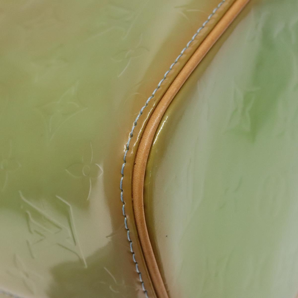 LOUIS VUITTON Monogram Vernis Houston Hand Bag Baby Blue M91005 LV Auth ar13496