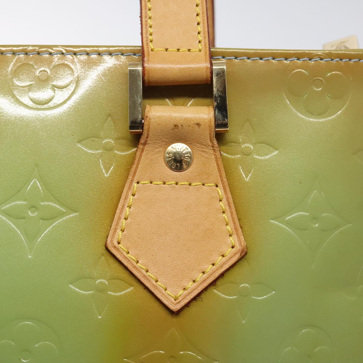 LOUIS VUITTON Monogram Vernis Houston Hand Bag Baby Blue M91005 LV Auth ar13496