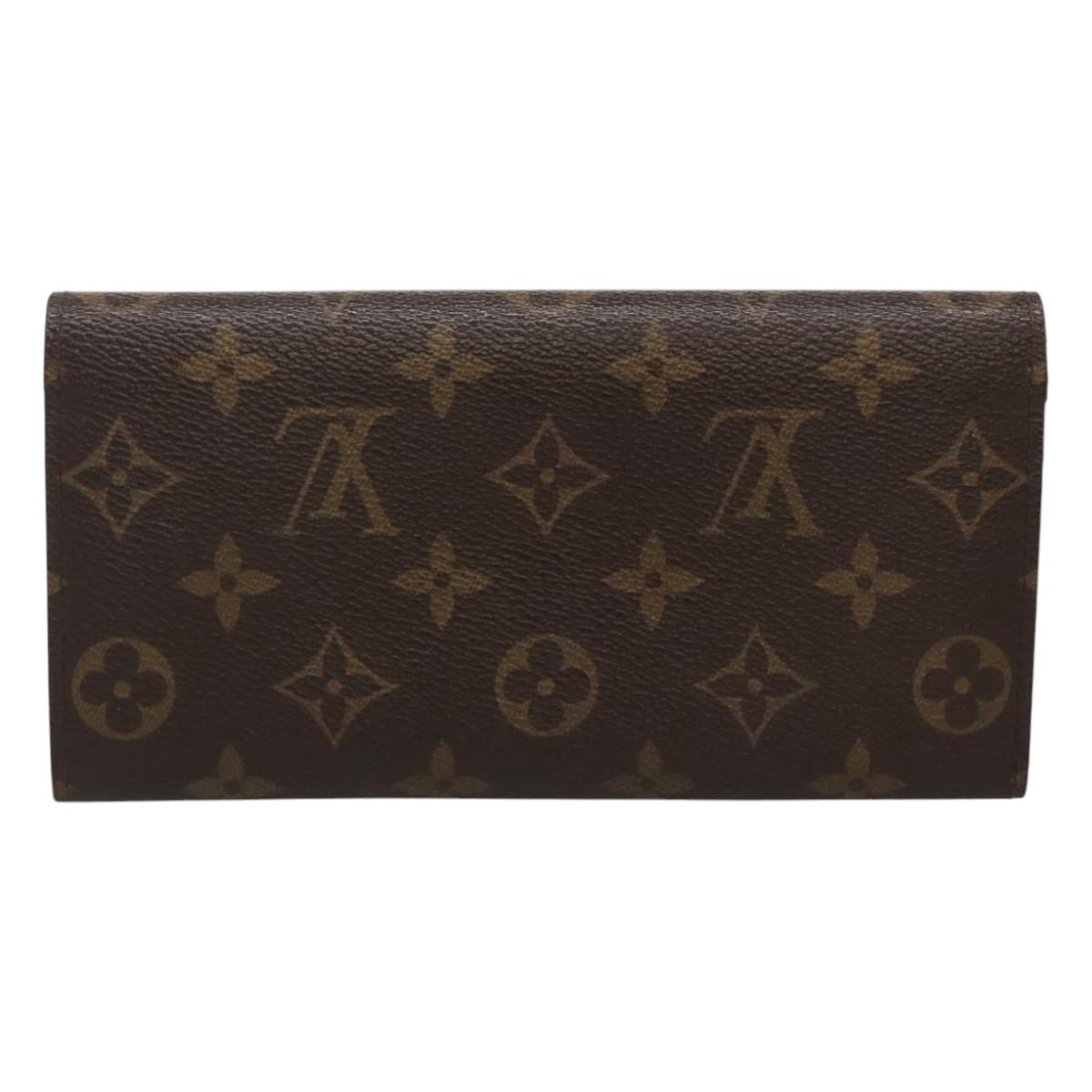 LOUIS VUITTON Monogram Portefeuille Emilie Long Wallet Red M60697 Auth ar13497