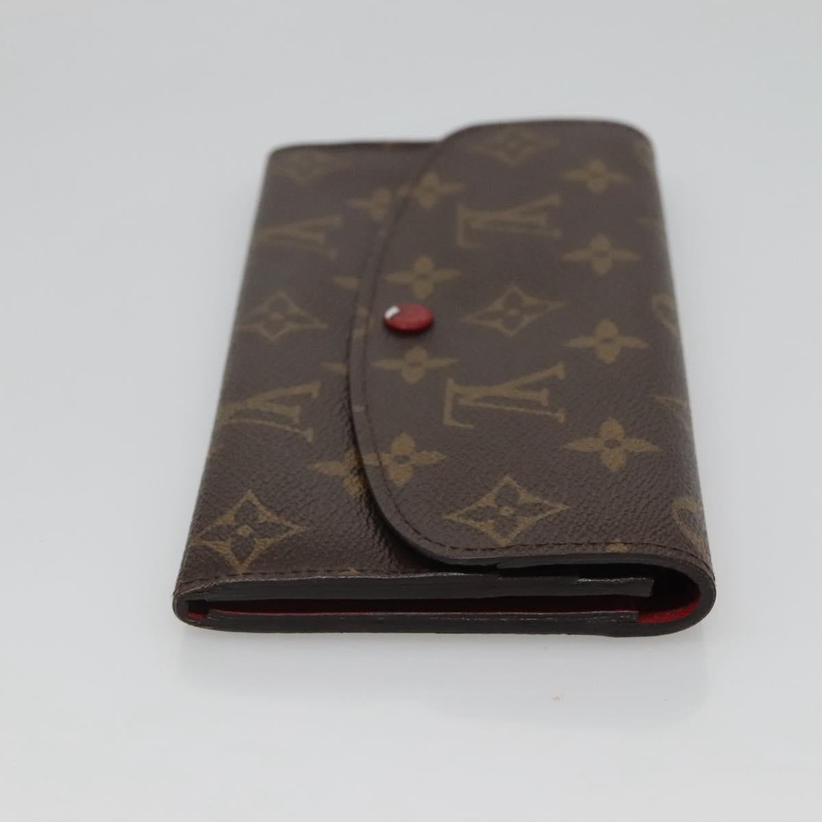 LOUIS VUITTON Monogram Portefeuille Emilie Long Wallet Red M60697 Auth ar13497