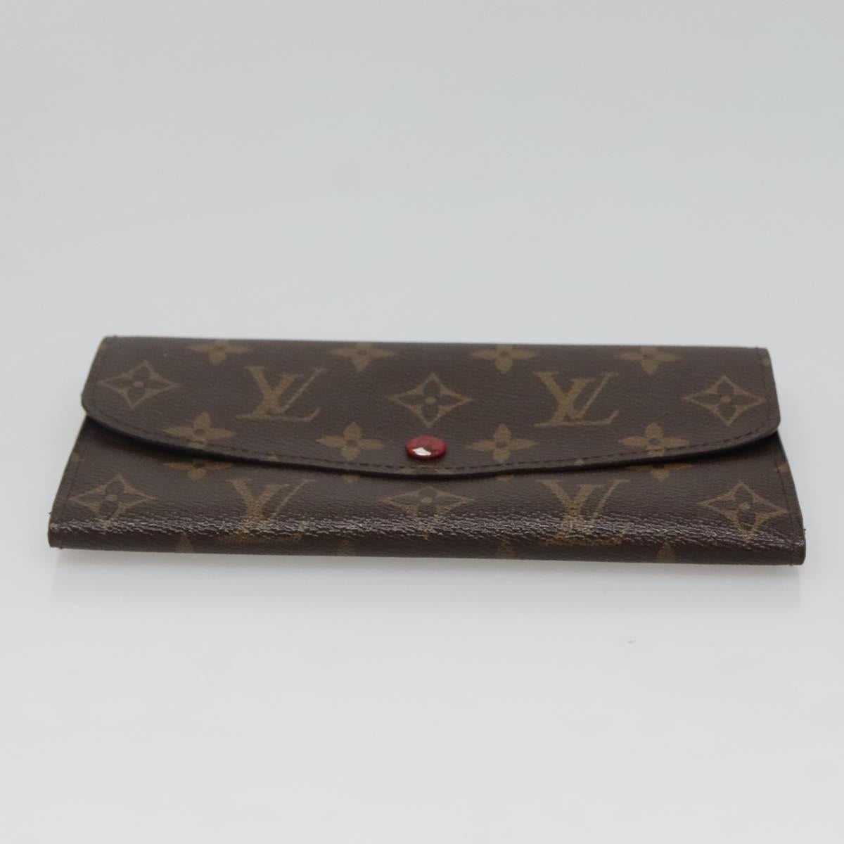 LOUIS VUITTON Monogram Portefeuille Emilie Long Wallet Red M60697 Auth ar13497