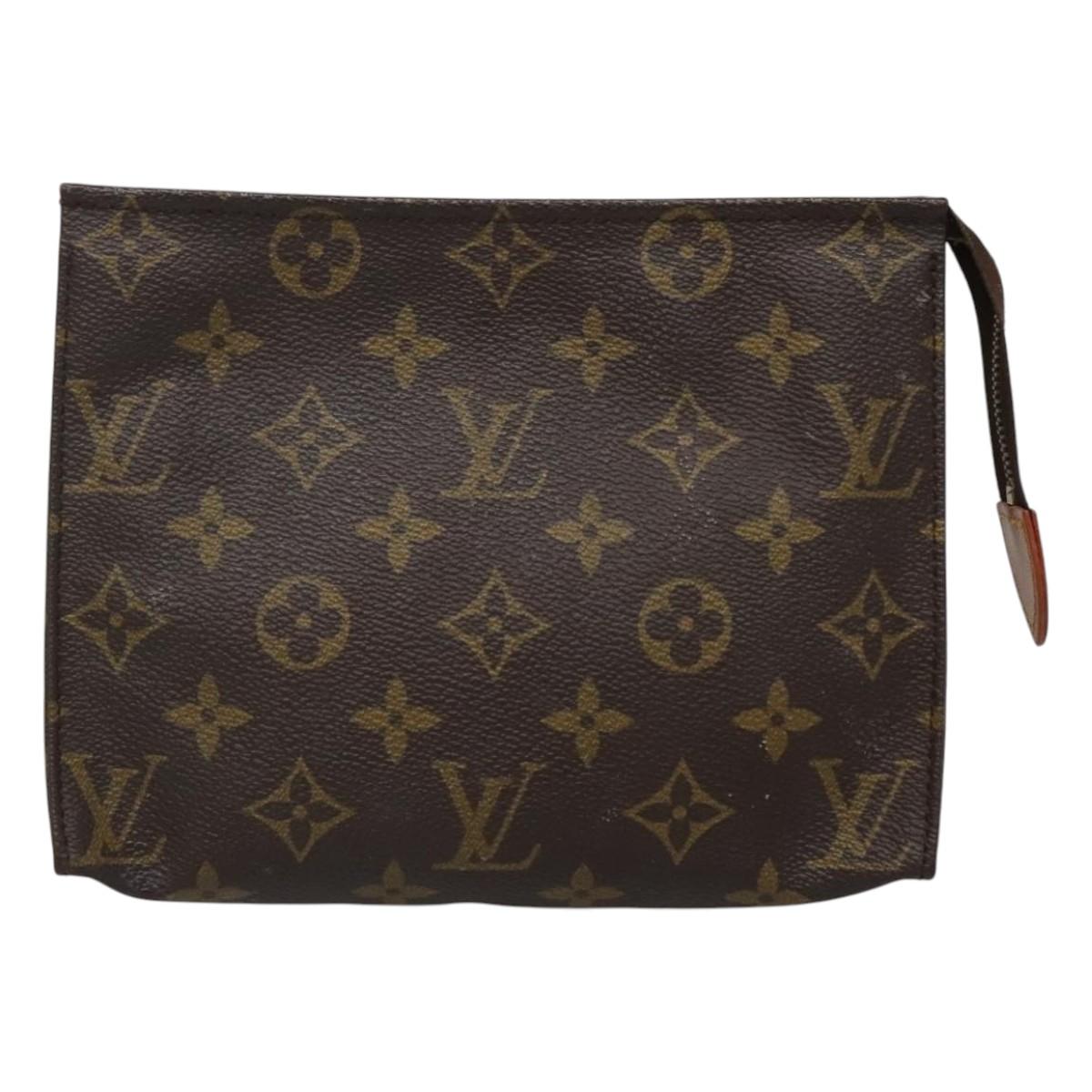 LOUIS VUITTON Monogram Poche Toilette 19 Pouch M47544 LV Auth ar13499