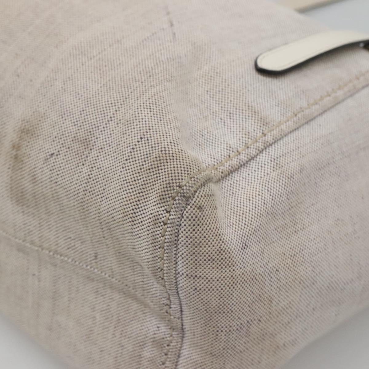 PRADA Tote Bag Canvas Gray Silver Auth ar13504