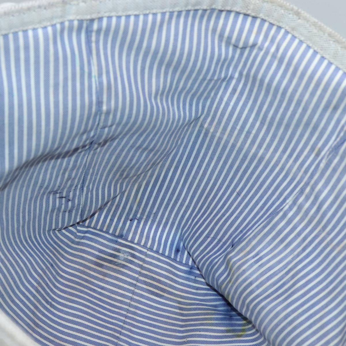 PRADA Tote Bag Canvas Gray Silver Auth ar13504