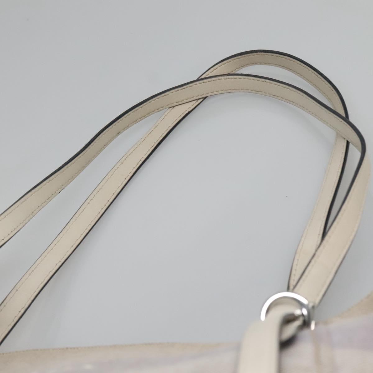 PRADA Tote Bag Canvas Gray Silver Auth ar13504