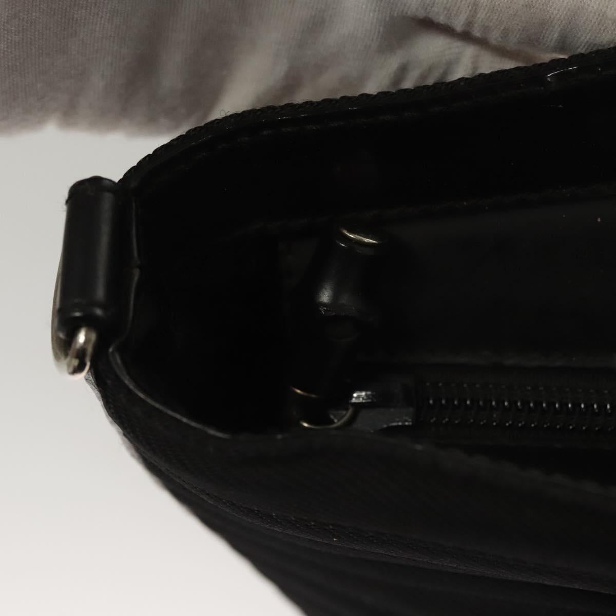 GUCCI Bamboo Hand Bag Nylon 2way Black Silver 000 1998 0588 Auth ar13511