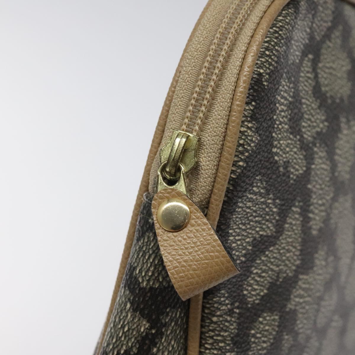 SAINT LAURENT Clutch Bag PVC Brown Gold Auth ar13514