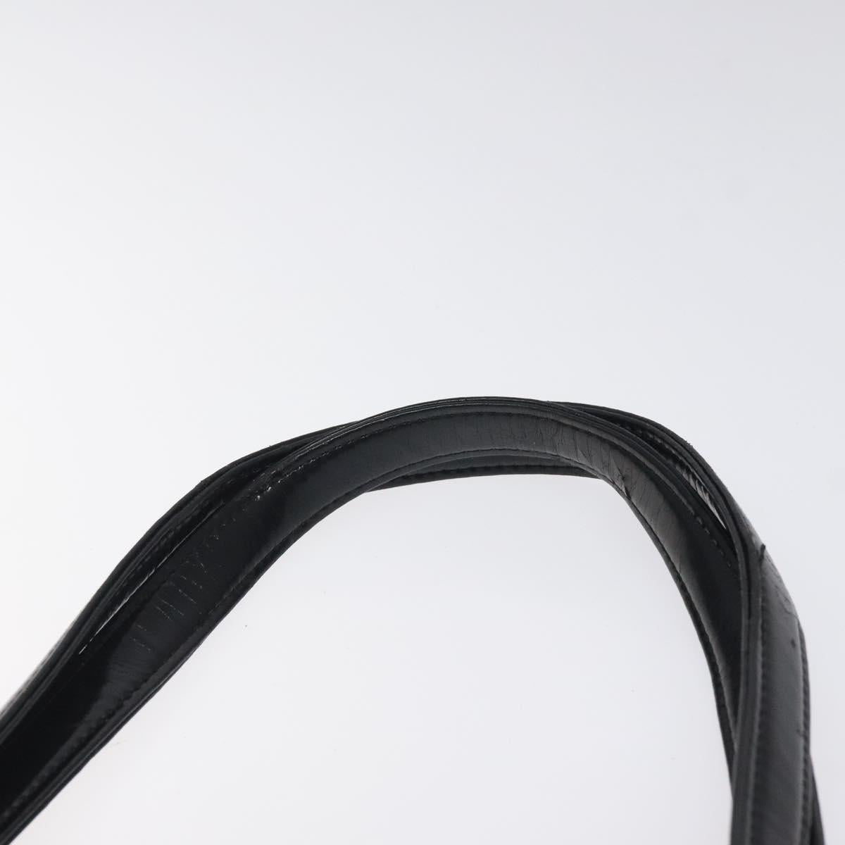 SAINT LAURENT Shoulder Bag Canvas Black Gold Auth ar13515