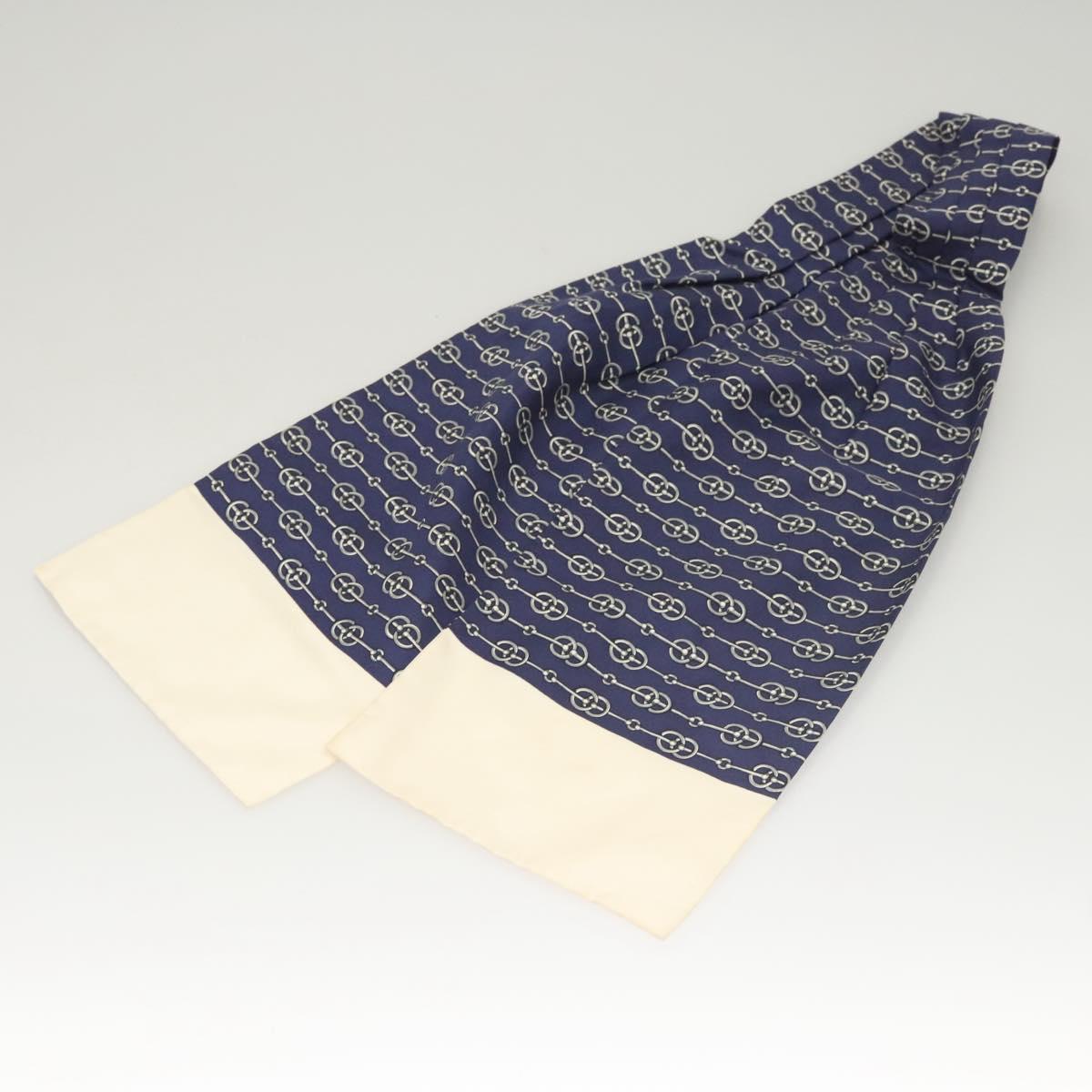 HERMES Ascot Thailand Necktie Silk Navy Auth ar13517