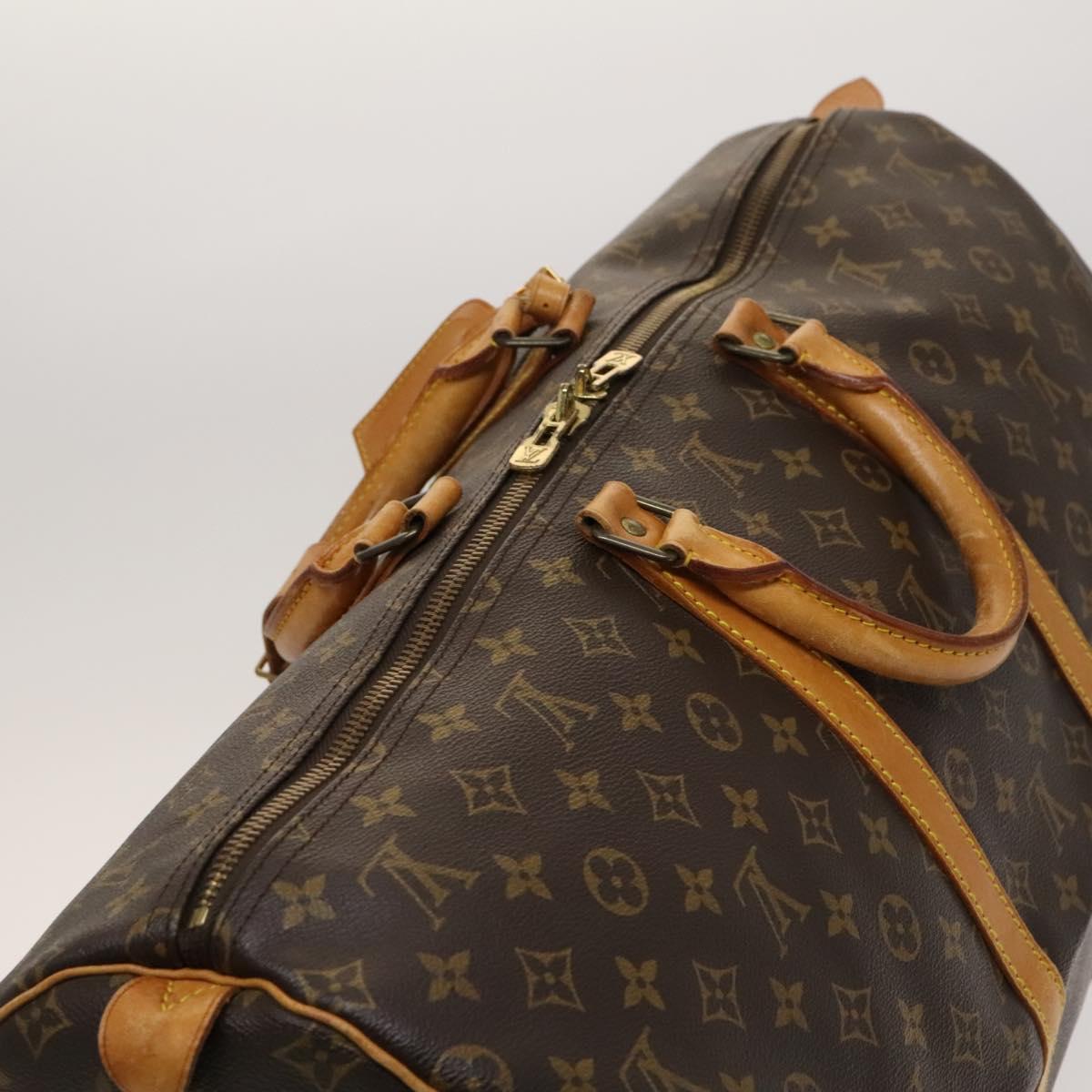 LOUIS VUITTON Monogram Keepall 55 Boston Bag M41424 LV Auth ar13527