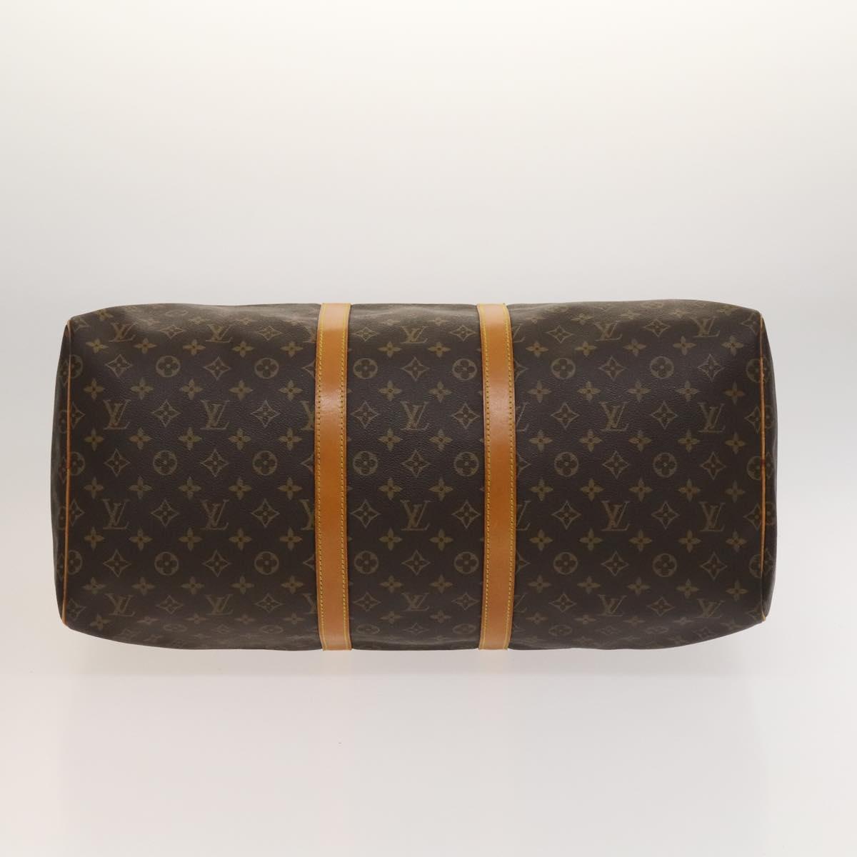 LOUIS VUITTON Monogram Keepall 55 Boston Bag M41424 LV Auth ar13527