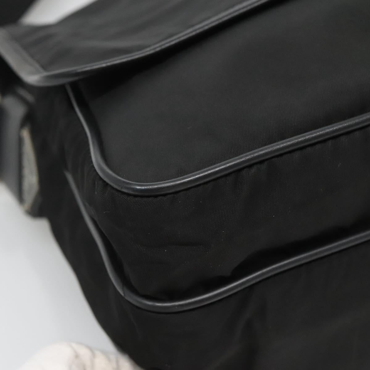 PRADA Shoulder Bag Nylon Black Silver Auth ar13535