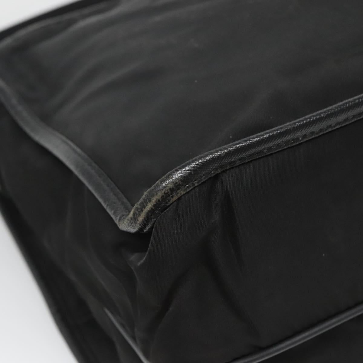 PRADA Shoulder Bag Nylon Black Silver Auth ar13535