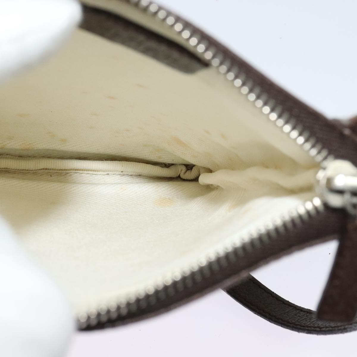 BVLGARI Shoulder Bag Canvas Beige Silver Auth ar13574