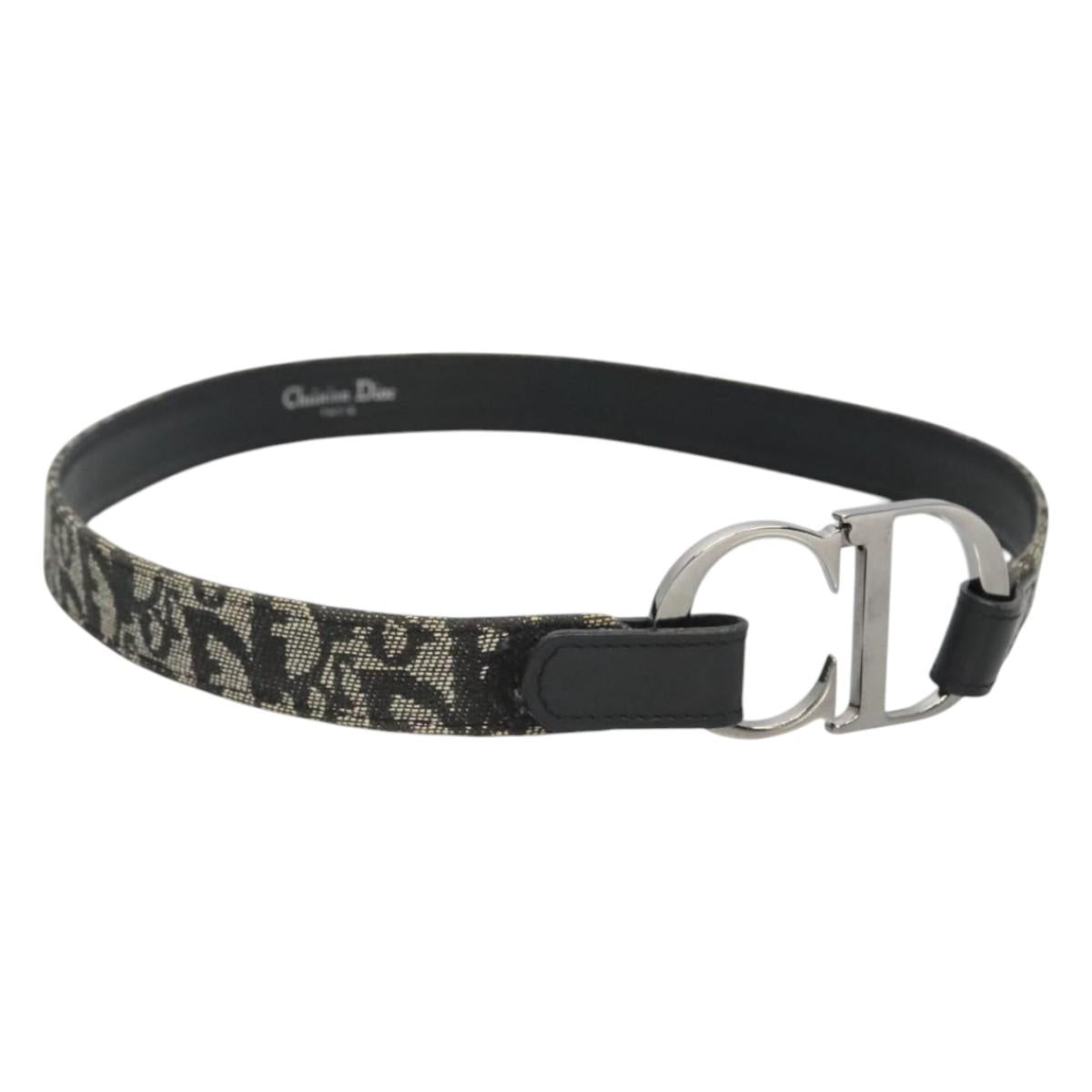 Christian Dior Trotter Canvas Belt 28"" Navy Auth ar13581