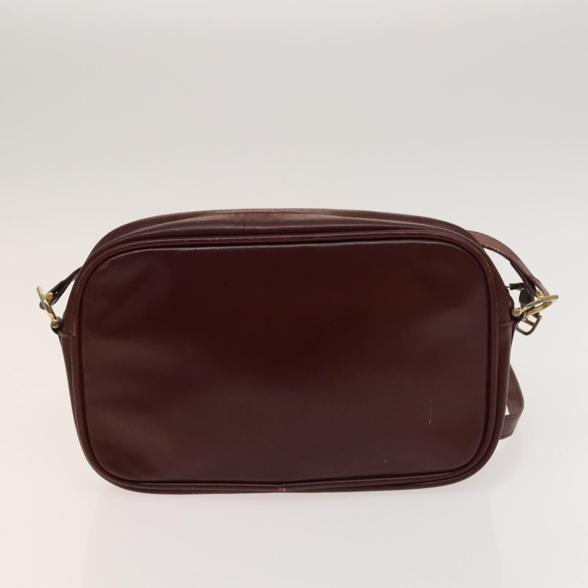 Gianni Versace Cartier Bag Nylon Leather 2Set Bordeaux Beige Auth ar13582