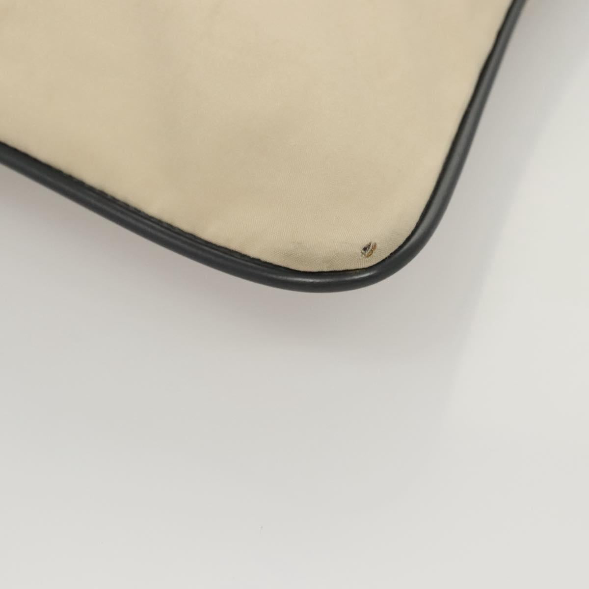 PRADA Sports Hand Bag Nylon Beige Auth ar13594