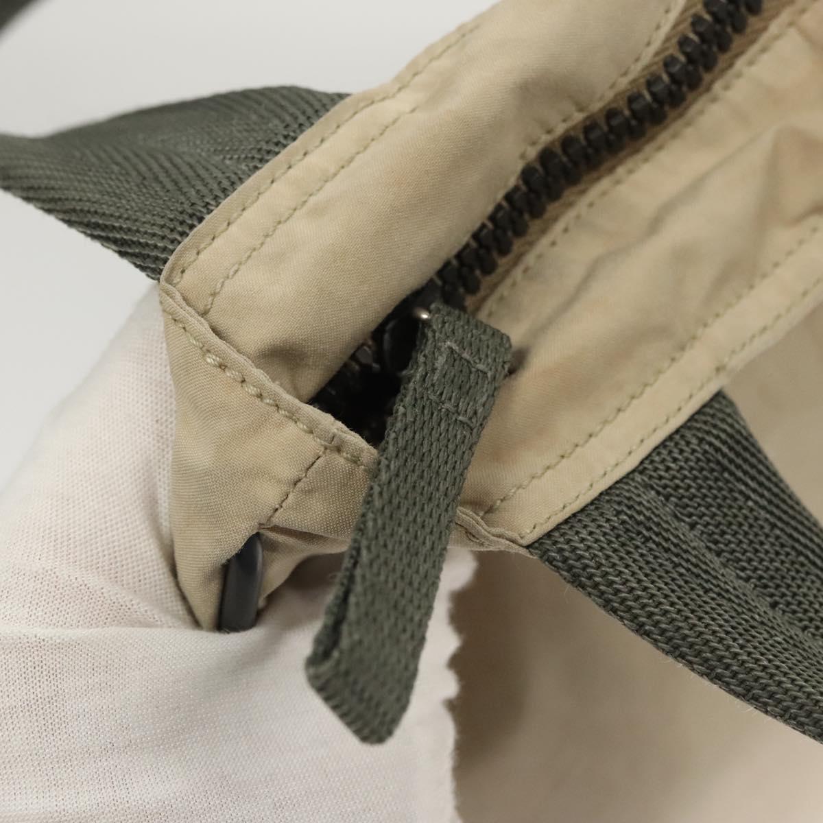 PRADA Sports Hand Bag Nylon Beige Auth ar13594