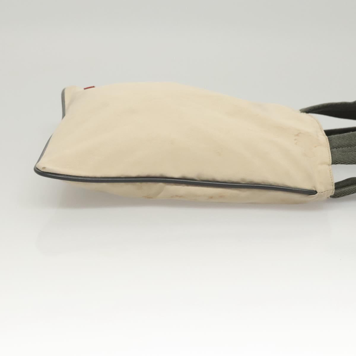 PRADA Sports Hand Bag Nylon Beige Auth ar13594