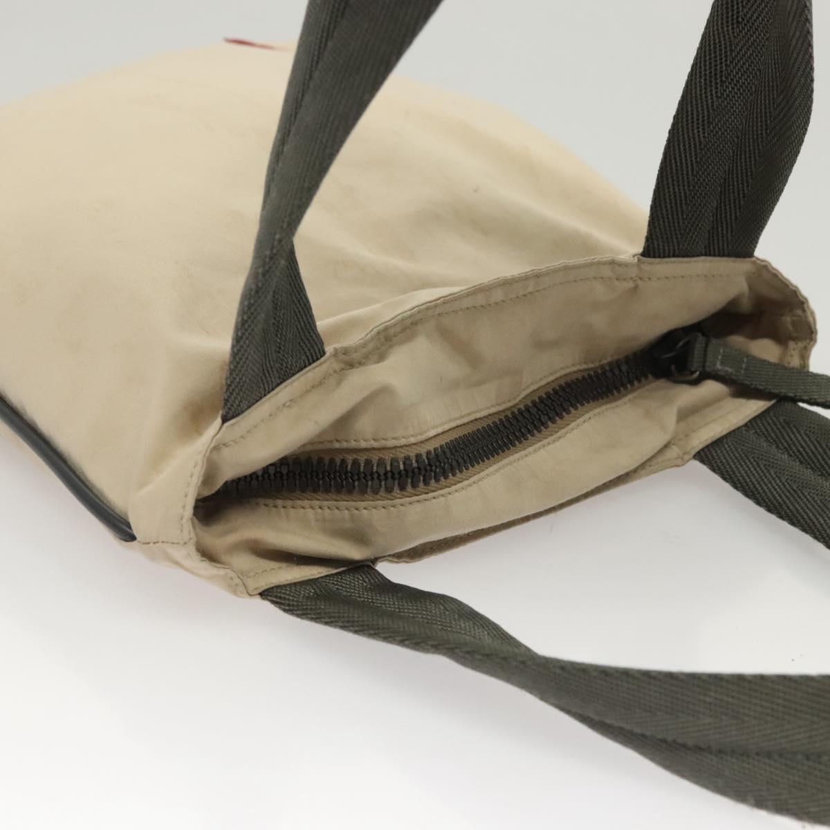 PRADA Sports Hand Bag Nylon Beige Auth ar13594